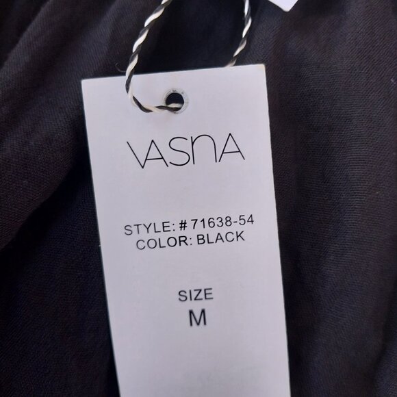VASNA Cold Shoulder Shift Dress 3/4 Bell Sleeves, Black, Size M - Picture 8 of 9